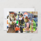 Foto Jolly Roger Pirate Verjaardagsfeestje Bedankkaart (Achterkant)