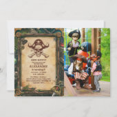 Foto Jolly Roger Pirate Verjaardagsfeestje Kaart (Voorkant)