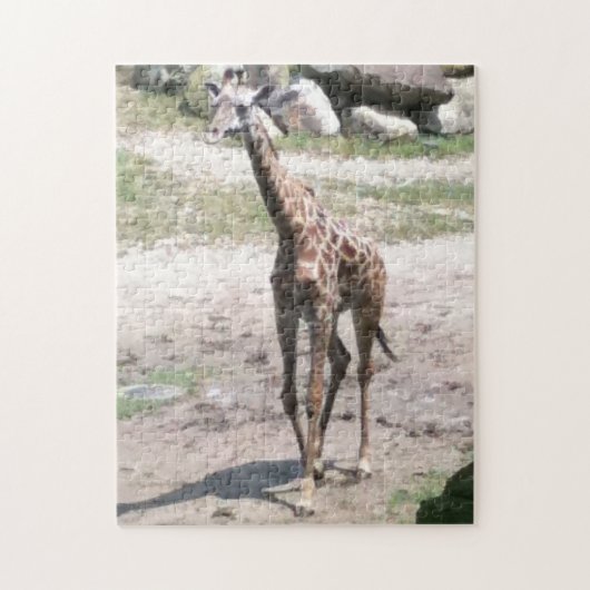 Foto Jong Giraffe Wandelen Jigsaw Puzzels (Verticaal)