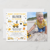 Foto Jongen Dump Alles Bouwfeest Kaart (Voorkant)
