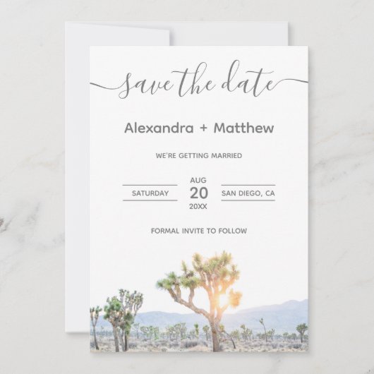 Foto Joshua Tree Boho Wedding Save the date (Voorkant)