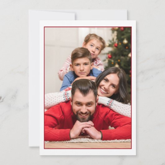 Foto Joy Monogram Kerstmis Aankondiging (Achterkant)