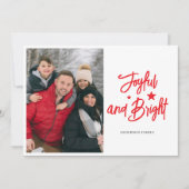 Foto: Joyful Bright. Christmas Feestdagenkaart (Voorkant)