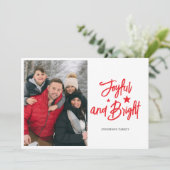 Foto: Joyful Bright. Christmas Feestdagenkaart (Staand voorkant)