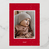 Foto Joyful Gold Trees 2 Folie Feestdagenkaart (Achterkant)