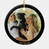 FOTO Jubileum 1e 5e 10e 15e 20e 25e 30e Keramisch Ornament (Achterkant)