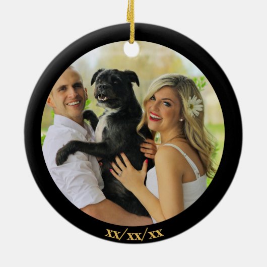 FOTO Jubileum 1e 5e 10e 15e 20e 25e 30e Keramisch Ornament (Achterkant)