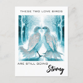 *~* FOTO Jubileum Abstract  Liefdes Vogels AP54 Briefkaart