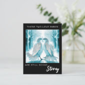 *~* FOTO Jubileum AP54 Abstracte Liefdes Vogels Briefkaart (Staand voorkant)