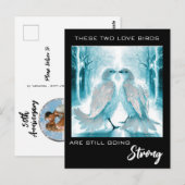 *~* FOTO Jubileum AP54 Abstracte Liefdes Vogels Briefkaart (Voorkant / Achterkant)