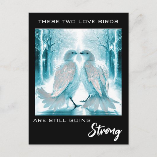 *~* FOTO Jubileum AP54 Abstracte Liefdes Vogels Briefkaart (Voorkant)