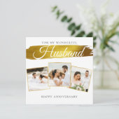 Foto Jubileum Kaart Aangepaste weddenschap (Staand voorkant)