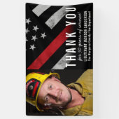 Foto Jubileum Red Line Firefighter Retirement Spandoek (Verticaal)