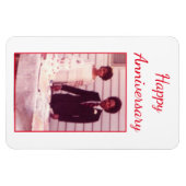 Foto Jubileum rood en wit Magneet (Horizontaal)