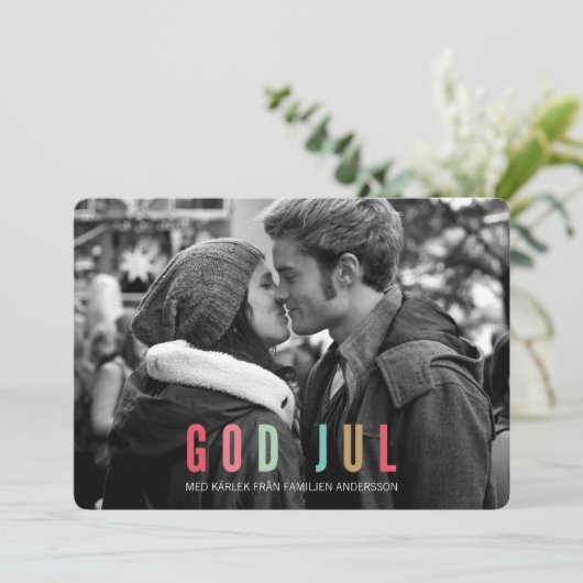Foto Julkort | God jul (Staand voorkant)