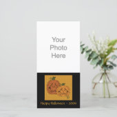 Foto kaart met sterrennacht pompoenen (Staand voorkant)