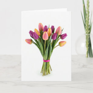 Foto Kaart met Verse Bloemenboeket