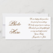 Foto Kaart ~ Trouw Dank Je Foto Bruid (Voorkant)