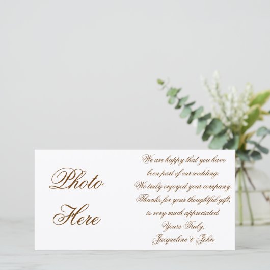 Foto Kaart ~ Trouw Dank Je Foto Bruid (Staand voorkant)