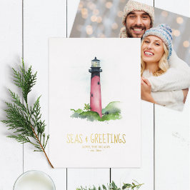 Foto Kaart Waterverf vuurtoren