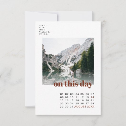 Foto & kalender | Eenvoudige typografie Bewaar de  (Voorkant)