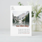 Foto & kalender | Eenvoudige typografie Bewaar de  (Staand voorkant)