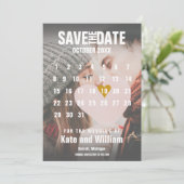Foto kalender Save the Date Gouden Hart Liefde Kaart (Staand voorkant)