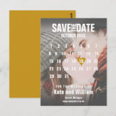 Foto kalender save the date modern briefkaart (Voorkant / Achterkant)