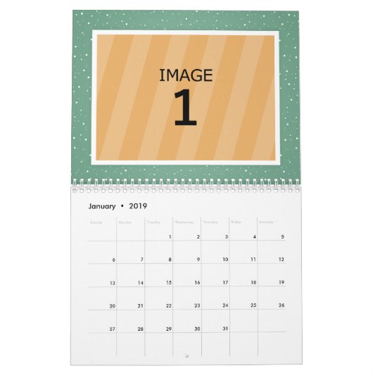 Foto Kalender Sjabloon 2024 Aangepaste Familie Afb (Jan 2019)