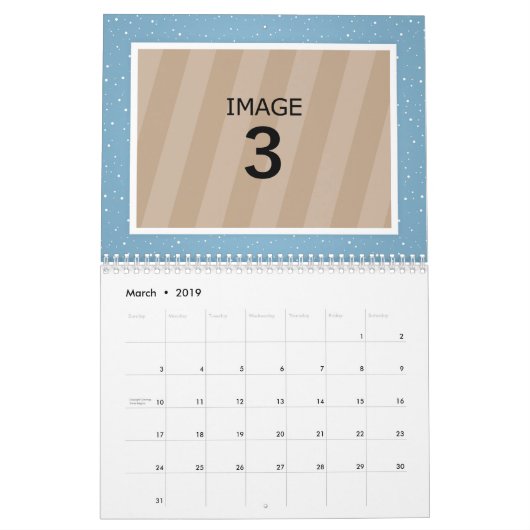 Foto Kalender Sjabloon 2024 Aangepaste Familie Afb (Mar 2019)