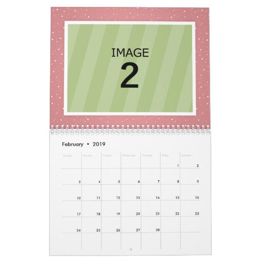 Foto Kalender Sjabloon 2024 Aangepaste Familie Afb (Feb 2019)