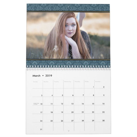 Foto Kalender Sjabloon 2024 Aangepaste Familie Afb (Mar 2019)