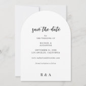 Foto & Kalligrafie 2 Aansteker Ver Save the Date A Kaart (Achterkant)