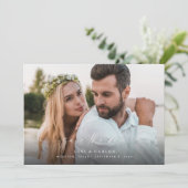 Foto & Kalligrafie 3 Mod Horiz V2 Save the Date Kaart (Staand voorkant)