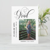  Foto kalligrafie afstudeeraankondiging  Kaart (Staand voorkant)