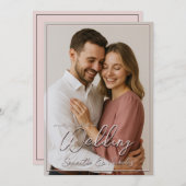 Foto & Kalligrafie Dubbele zijde Minimalistische b Kaart (Voorkant / Achterkant)