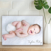Foto Kalligrafie Naam Nieuwe Baby Fotoplaat