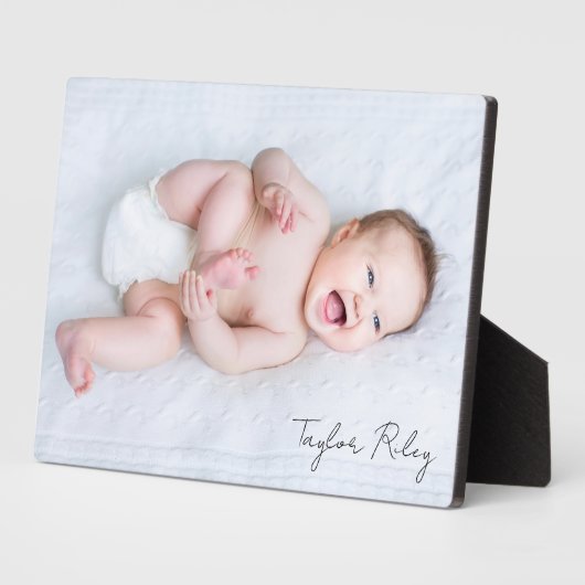 Foto Kalligrafie Naam Nieuwe Baby Fotoplaat (Zijkant)