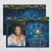 Foto kampvuur feest uitnodiging (Voorkant / Achterkant)