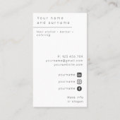 Foto kapper kapper studio Business Car Visitekaartje (Achterkant)