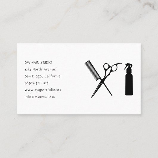 Foto kapper Visitekaartje (Achterkant)