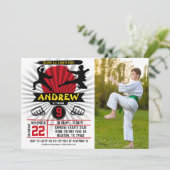 Foto Karate Kind Martial Arts Cobra Kai Invitation Kaart (Staand voorkant)