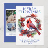 Foto Kardinaal Krans Blauw Vakantie Kaart (Voorkant / Achterkant)