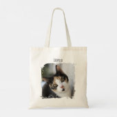Foto Kat Huisdier met naam Tote Bag (Achterkant)