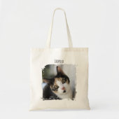 Foto Kat Huisdier met naam Tote Bag (Voorkant)
