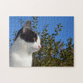 Foto Kat zwart-wit profiel Legpuzzel