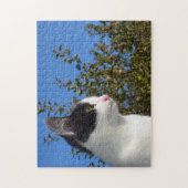 Foto Kat zwart-wit profiel Legpuzzel (Verticaal)