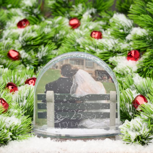 Foto Keepsake 25e bruiloft Jubileum Sneeuwbol (Kerstmis)