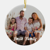Foto Keramisch Ornament - Gepersonaliseerde Kerst (Voorkant)