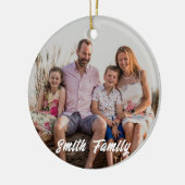 Foto Keramisch Ornament - Gepersonaliseerde Kerst (Links)